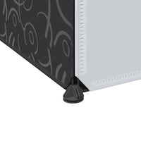 vidaXL Armário plástico modular 9 gavetas 109x36,5x143 cm preto branco