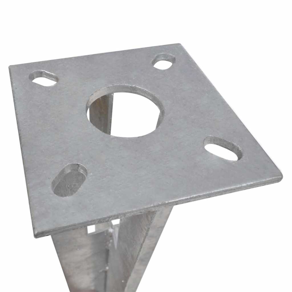 vidaXL Espetos de enterrar para postes de contenção 2 pcs aço