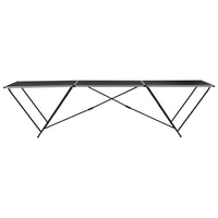 vidaXL Mesa/bancada de trabalho dobrável MDF e alumínio 300x60x78 cm