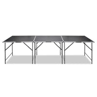 Mesas de campismo/trabalho 3 pcs dobráveis