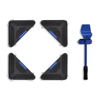Conjunto de rodas e elevador para transporte de mobilias