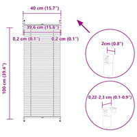 Persiana 40x100cm, Branca