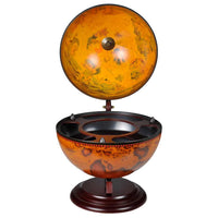 vidaXL Suporte para garrafas de vinho forma de globo madeira eucalipto