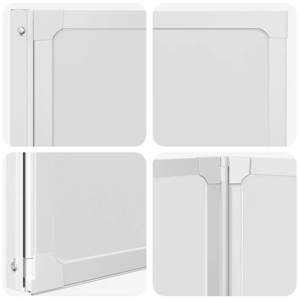 Painel de vidro dobrável para duche 3 peças 117 x 120 cm