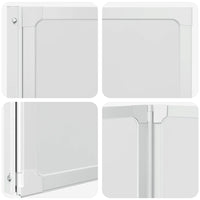 Painel de vidro dobrável para duche 3 peças 117 x 120 cm