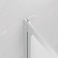 Painel de vidro dobrável para duche 3 peças 117 x 120 cm