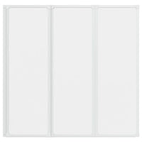 Painel de vidro dobrável para duche 3 peças 117 x 120 cm
