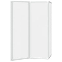 Painel de vidro dobrável para duche 3 peças 117 x 120 cm