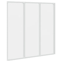 Painel de vidro dobrável para duche 3 peças 117 x 120 cm