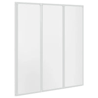 Painel de vidro dobravel para banheira 3 peças 141 x 132 cm