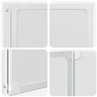 Painel de vidro dobravel para banheira 3 peças 141 x 132 cm