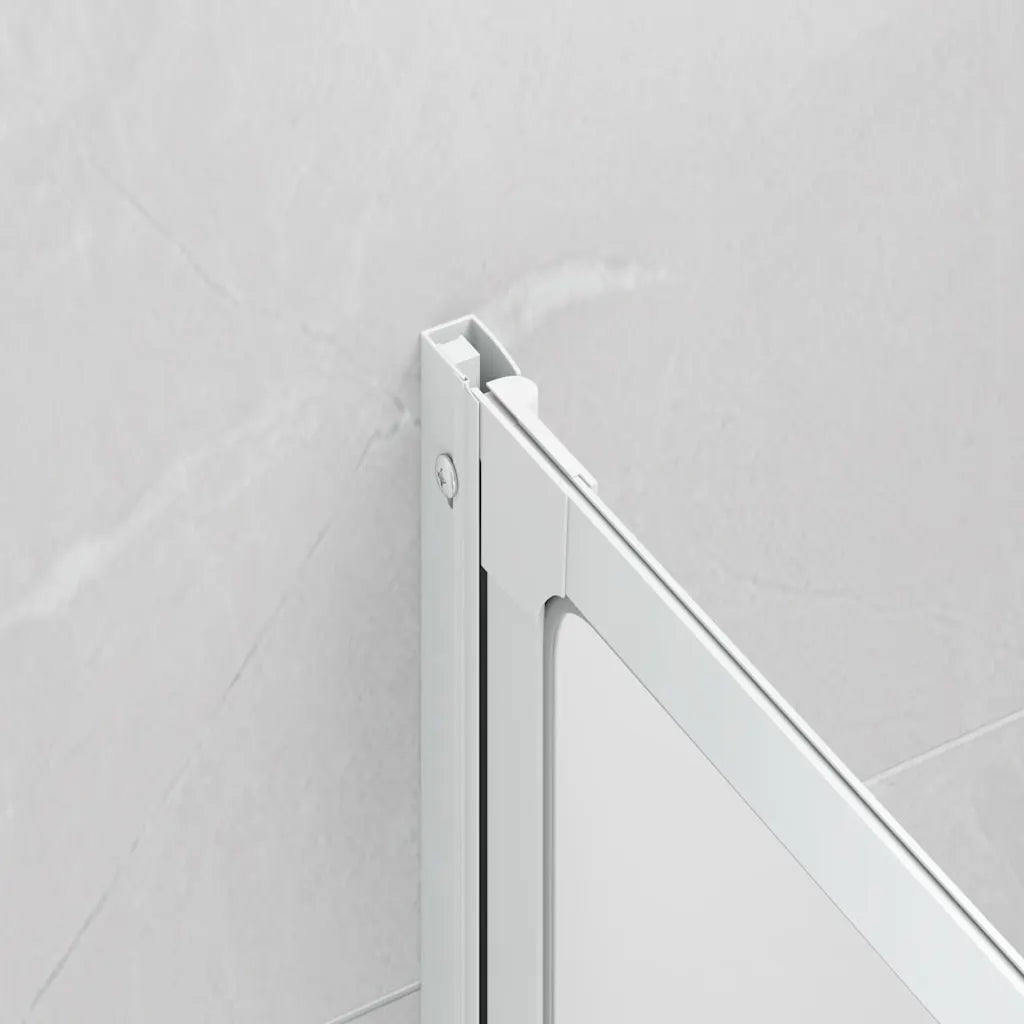 Painel de vidro dobravel para banheira 3 peças 141 x 132 cm