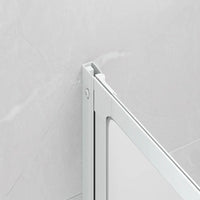 Painel de vidro dobravel para banheira 3 peças 141 x 132 cm