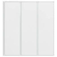 Painel de vidro dobravel para banheira 3 peças 141 x 132 cm