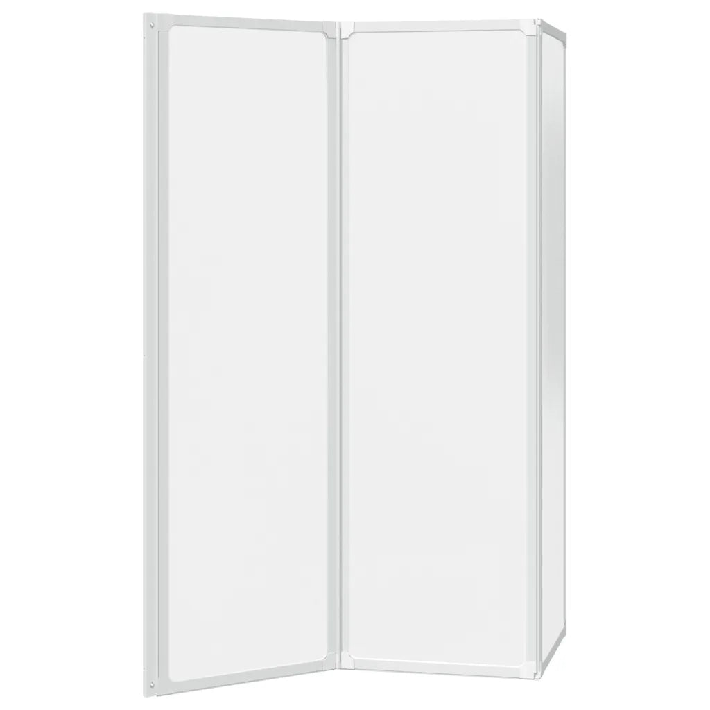 Painel de vidro dobravel para banheira 3 peças 141 x 132 cm