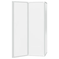 Painel de vidro dobravel para banheira 3 peças 141 x 132 cm