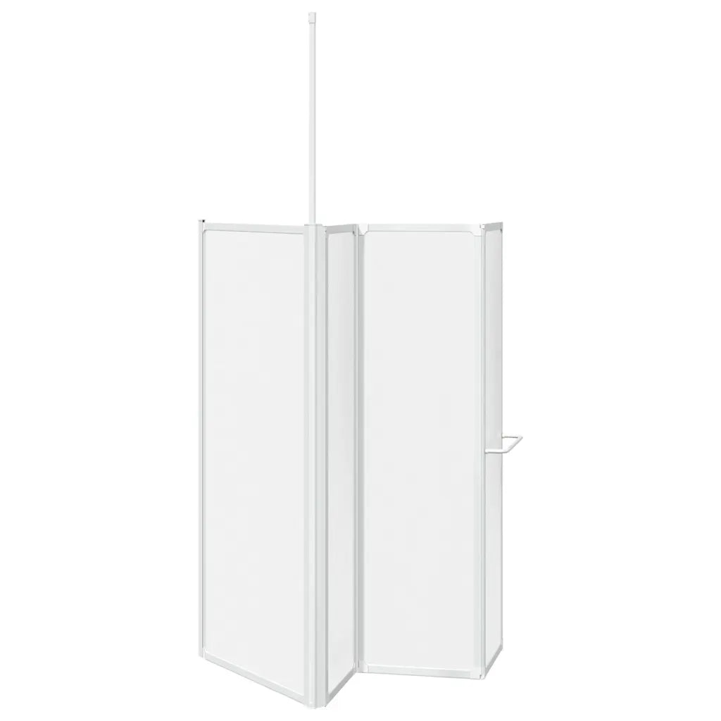 Cabine de duche dobrável formato L 70x120x137 cm 4 painéis