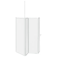 Cabine de duche dobrável formato L 70x120x137 cm 4 painéis