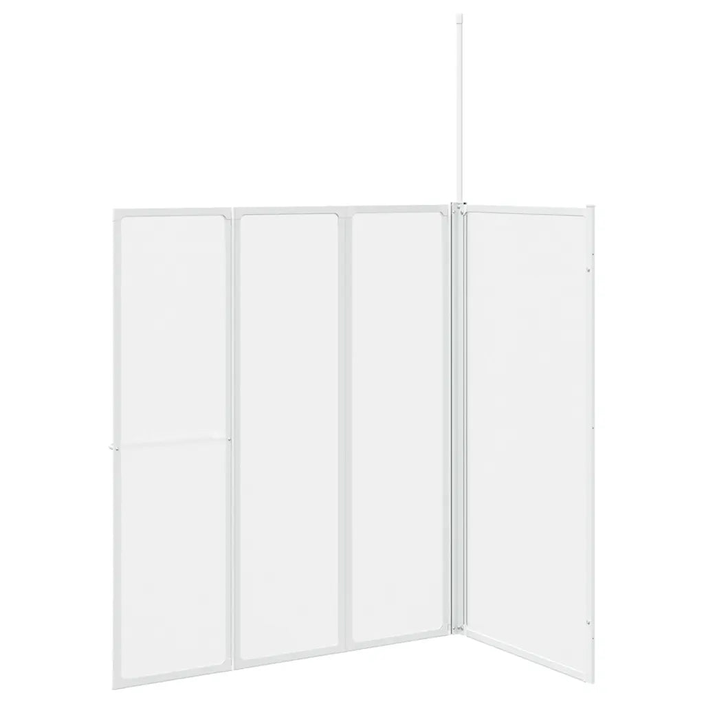 Cabine de duche dobrável formato L 70x120x137 cm 4 painéis