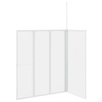 Cabine de duche dobrável formato L 70x120x137 cm 4 painéis