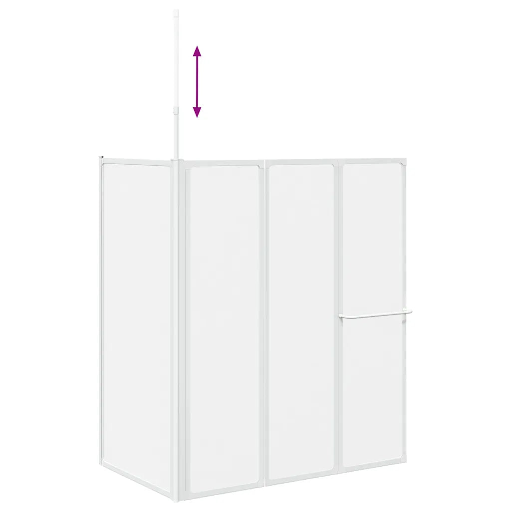 Cabine de duche dobrável formato L 70x120x137 cm 4 painéis