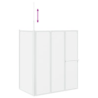Cabine de duche dobrável formato L 70x120x137 cm 4 painéis