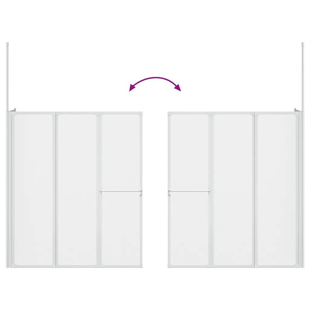 Cabine de duche dobrável formato L 70x120x137 cm 4 painéis