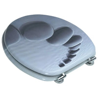 Assento de sanita com tampa MDF design seixos
