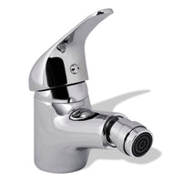 vidaXL Torneira casa banho p/ bidet monocomando cromado