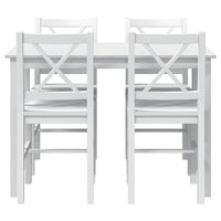 vidaXL 5 pcs Conjunto de jantar branco