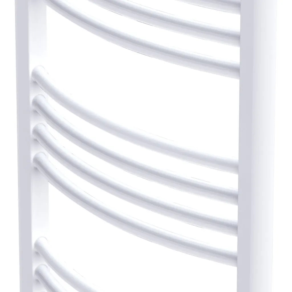 Aquecedor toalhas banheiro curvo  conector lateral e centro
