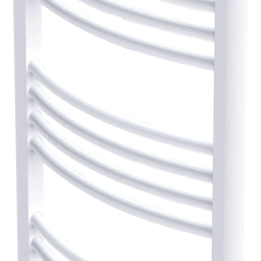 Aquecedor toalhas banheiro curvo  conector lateral e centro