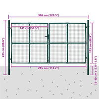 Grade de malha para portão porta e parede de jardim 300x175 cm