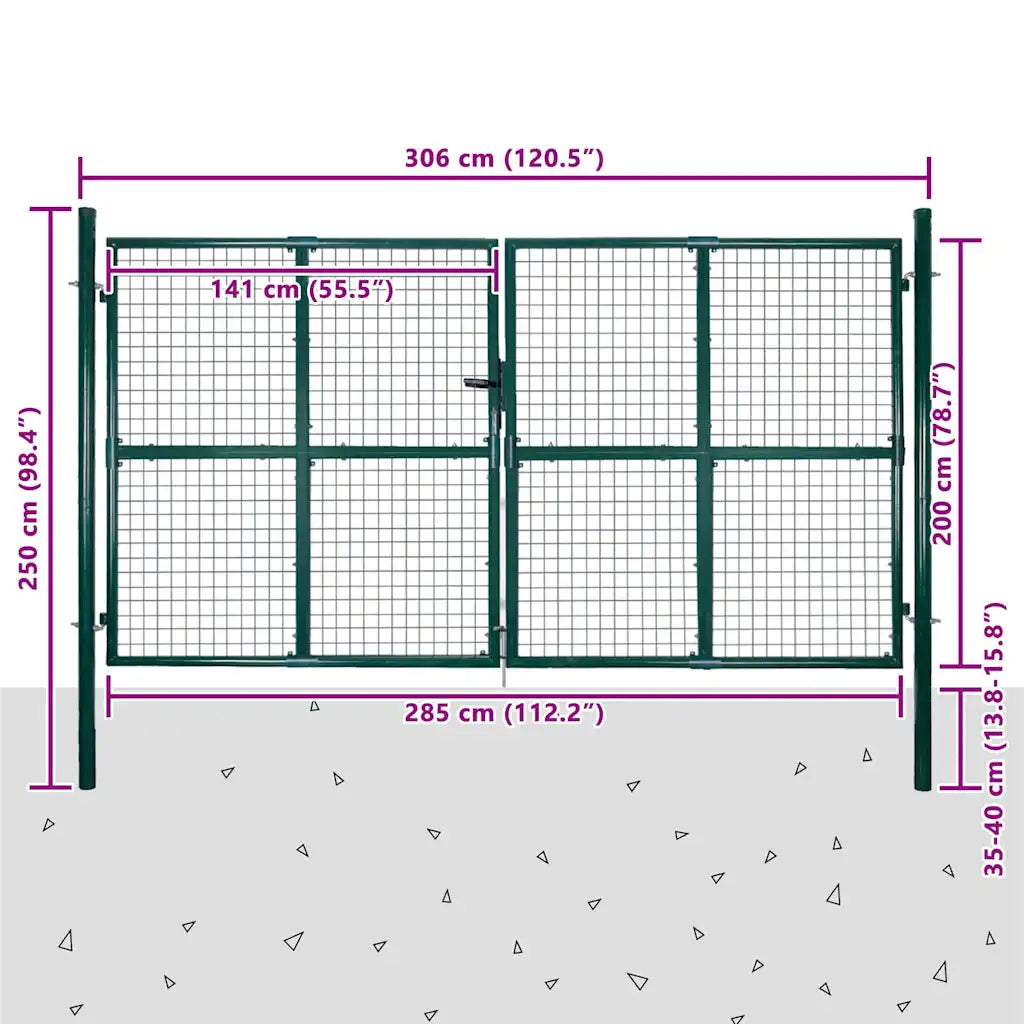 Grade de malha para portão cerca porta e parede de jardim 300x200 cm