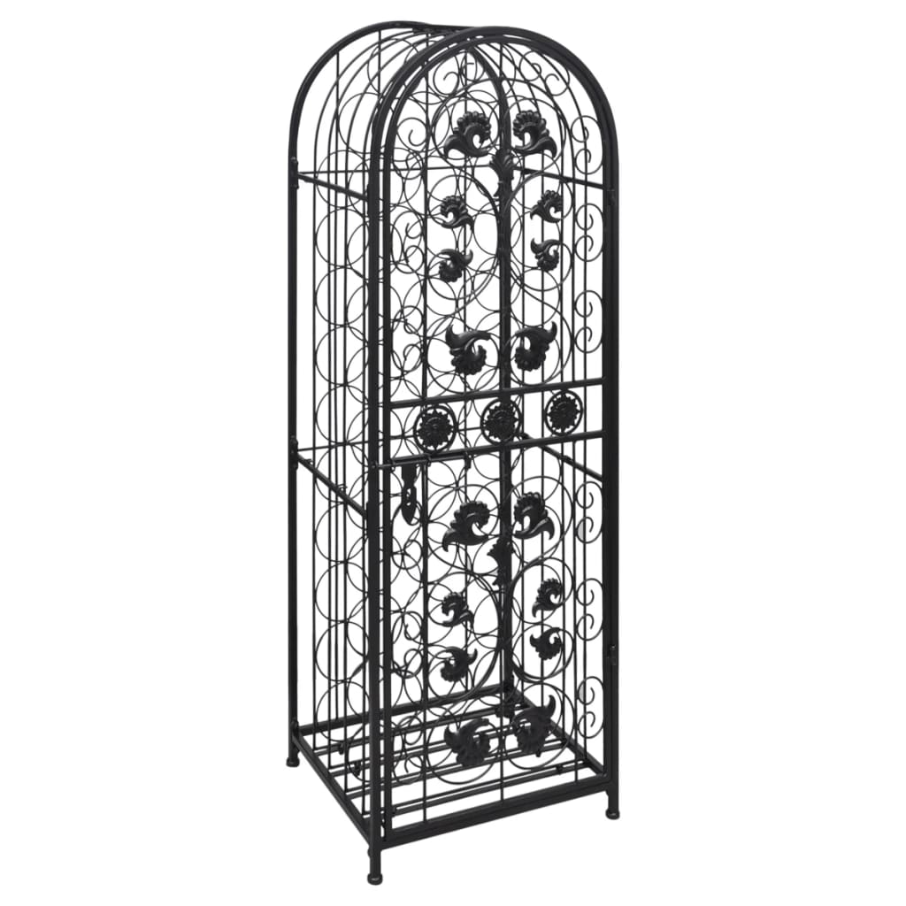 vidaXL Garrafeira, suporte de metal para 45 garrafas de vinho