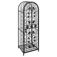 vidaXL Garrafeira, suporte de metal para 45 garrafas de vinho