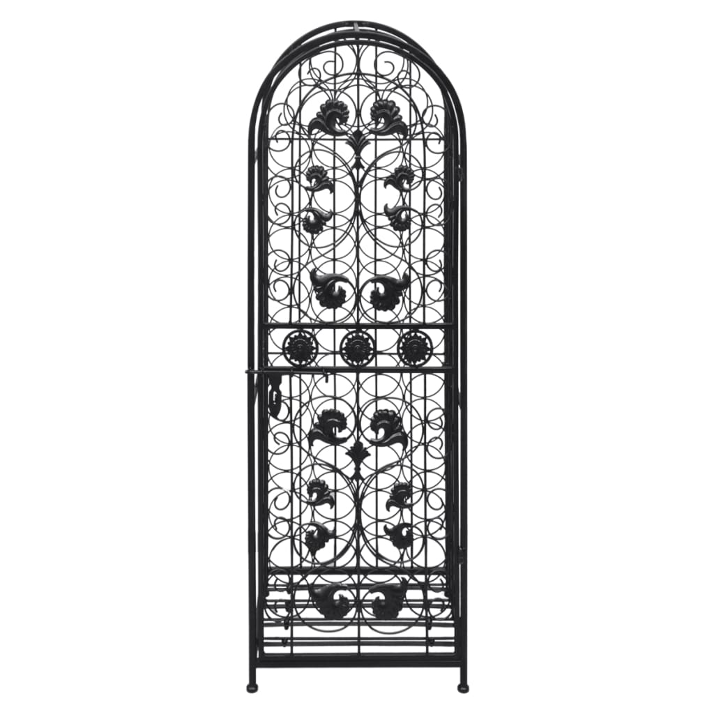 vidaXL Garrafeira, suporte de metal para 45 garrafas de vinho