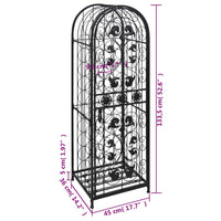 vidaXL Garrafeira, suporte de metal para 45 garrafas de vinho