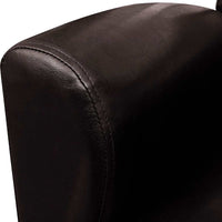 vidaXL Poltrona couro artificial castanho-escuro