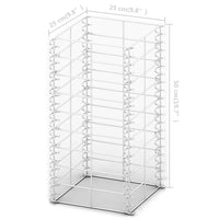 Conjunto de gabiões 3 pcs arame galvanizado