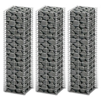 Conjunto de gabiões 3 pcs arame galvanizado