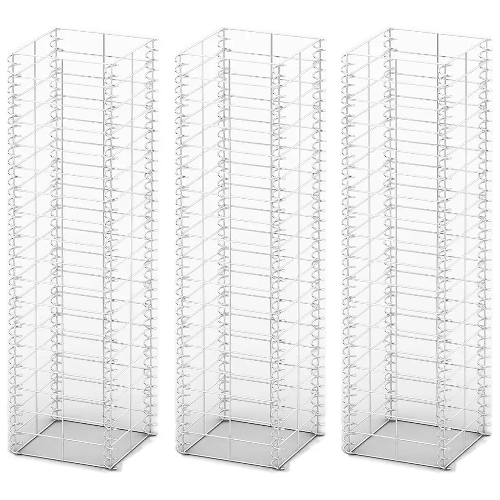 Conjunto de gabiões 3 pcs arame galvanizado