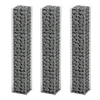 Conjunto de gabiões 3 pcs arame galvanizado