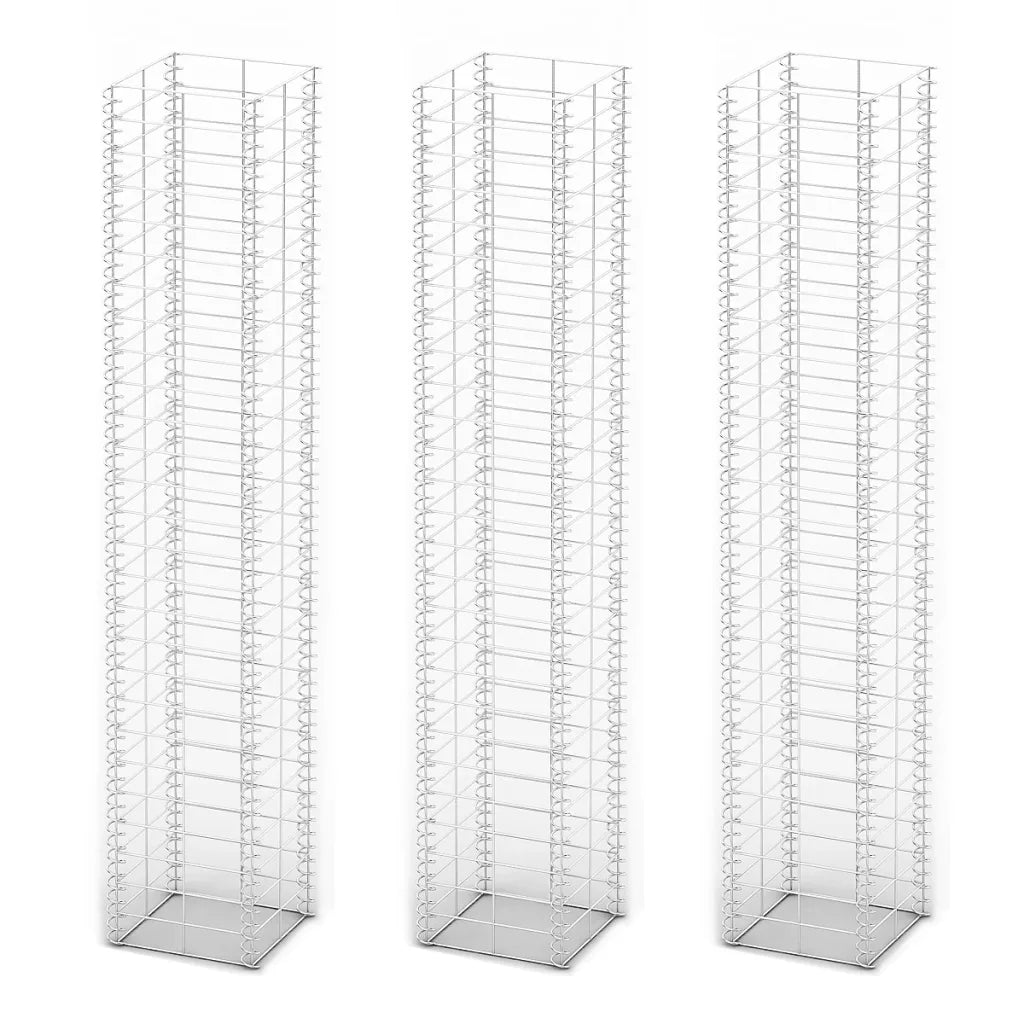 Conjunto de gabiões 3 pcs arame galvanizado