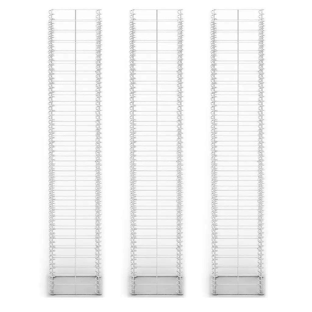 Conjunto de gabiões 3 pcs arame galvanizado