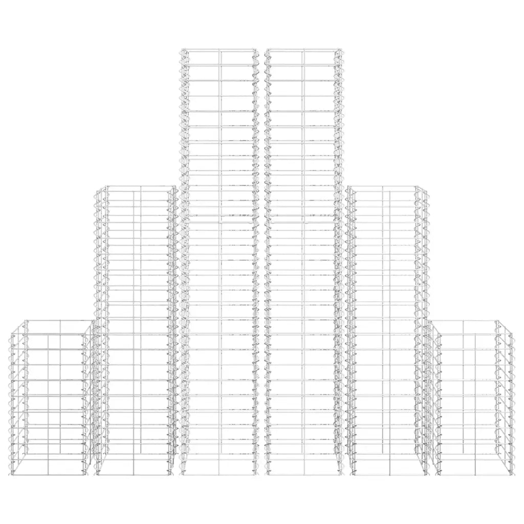 Conjunto de gabiões 6 pcs arame galvanizado