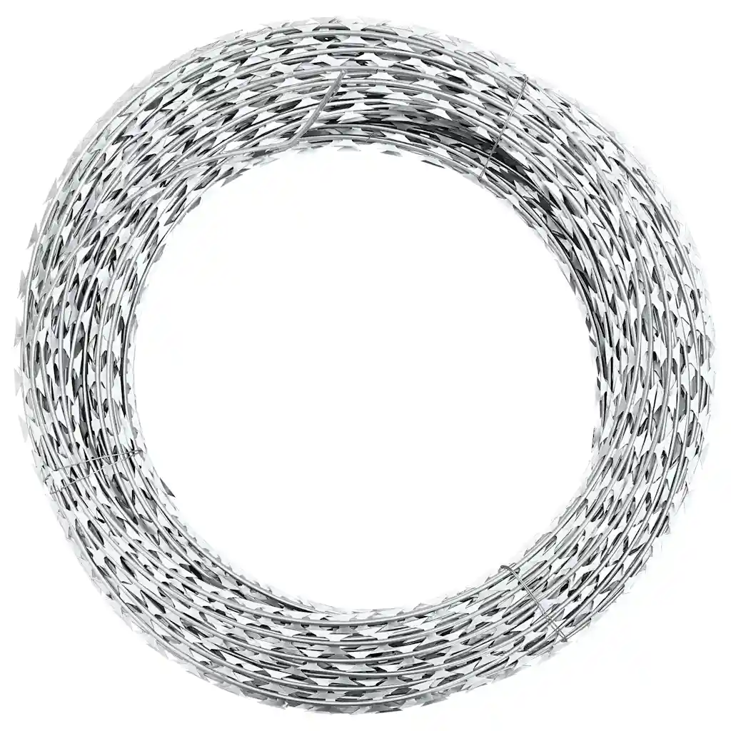 Rolo de arame farpado Concertina em espiral aço galvanizado 60m