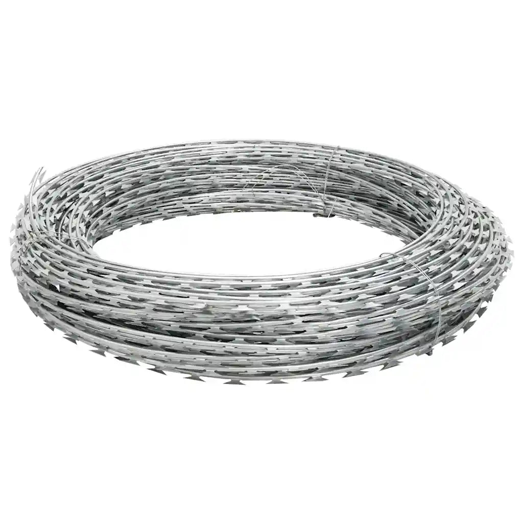 Rolo de arame farpado Concertina em espiral aço galvanizado 60m