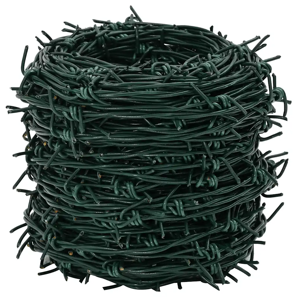 Arame farpado em rolo  verde