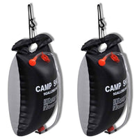 Chuveiro com aquecimento solar para campismo/exterior 20 L 2 pcs